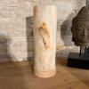 Svícen z přírodního kamene válec XL  Pákistánský onyx, výška 20 cm, na čajovou svíčku