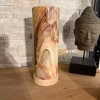 Svícen z přírodního kamene válec XL  Pákistánský onyx, výška 20 cm, na čajovou svíčku
