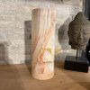Svícen z přírodního kamene válec XL  Pákistánský onyx, výška 20 cm, na čajovou svíčku