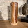 Svícen z přírodního kamene válec XL  Pákistánský onyx, výška 20 cm, na čajovou svíčku