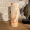 Svícen z přírodního kamene válec XL  Pákistánský onyx, výška 20 cm, na čajovou svíčku