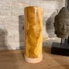 Svícen z přírodního kamene válec XL  Pákistánský onyx, výška 20 cm, na čajovou svíčku