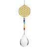 Čakrový Feng Shui lapač slunce  symbol květu života, délka 29 cm, na zavěšení