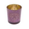Skleněný svícen na svíčku - Duha  malá sklenice na svíčky, lila barva, 7 * 8 cm