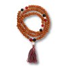 Mala náhrdelník - Klid a ochrana  semínka rudraksha, délka 45 cm, původ Bali