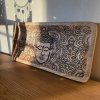 Dřevěný podnos Buddha  délka 30 cm, černá rytina, mangové dřevo, ruční práce