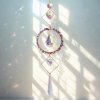 Lapač slunce - Ochranná náruč  s ametystem, Feng Shui energie, na zavěšení, délka 49 cm
