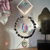 Lapač slunce – Obsidiánová náruč  Feng Shui energie, s obsidiánem, na zavěšení, délka 49 cm