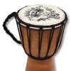 Djembe buben - Tichá síla slonů  výška 20 cm, vhodné i pro začátečníky, ze dřeva a kůže