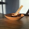 Terakotový stojánek na vykuřovadla  pro Palo Santo, vonné tyčinky, cihlová barva, průměr 13,5 cm
