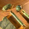 Dárkový masážní Gua Sha set  3 ks masážních pomůcek, z přírodního nefritu, dárkové balení