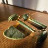Dárkový masážní Gua Sha set  3 ks masážních pomůcek, z přírodního nefritu, dárkové balení