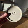 Betonový podtácek se srdíčkem  průměr 10 cm, ruční výroba v ČR, s impregnací, na svícny i hrneček