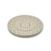 Betonový podtácek s mandalou  průměr 10 cm, ruční výroba v ČR, s impregnací, na svíčky i hrneček