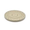 Betonový podtácek s mandalou  průměr 10 cm, ruční výroba v ČR, s impregnací, na svíčky i hrneček