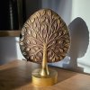 Zlatá soška stromu života  výška 25,5 cm, reliéf stromu života, zlato-bronzová barva