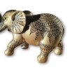 Zlatá soška posvátného slona  Délka 22 cm, zlatá barva, dekor černé mandaly