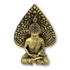 Zlatá soška meditujícího Buddhy  výška 23,5 cm, Bodhi list (list osvícení), thajský styl