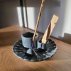 Multifunkční stojánek na vykuřovadla  na Palo Santo, šalvěj, vonné tyčinky, matný, průměr 13 cm