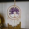 Zvonkohra strom života - Ametyst  délka 50 cm, průměr kruhu 10 cm, výrazný kovový zvuk