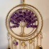 Zvonkohra strom života - Ametyst  délka 50 cm, průměr kruhu 10 cm, výrazný kovový zvuk