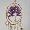Zvonkohra strom života - Ametyst  délka 50 cm, průměr kruhu 10 cm, výrazný kovový zvuk
