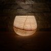 Svícen kónický L - Na hladině  konkrétní kus z fotek, jedinečný originál, průměr 12,5 cm