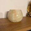 Svícen kónický L - Zimní vánek  konkrétní kus z fotek, jedinečný originál, průměr 12,5 cm