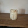 Svícen válec M - Energetické vlny  s vadou na kráse, konkrétní kus z fotek, jedinečný originál