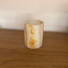 Svícen válec M - Vnitřní žár  konkrétní kus z fotek, jedinečný originál, výška cca 9,5 cm