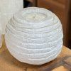 Selenitový svícen kulatý  na čajové svíčky, přírodní selenit, průměr 8 cm, původ Maroko