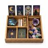 Tarotový box - Oko intuice  mangové dřevo, rozměr 33x28x5 cm, ruční výroba