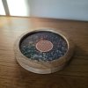 Podtácek 7 čaker a květ života  vitalizace vody, 7 druhů polodrahokamů, 10 cm