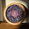 Podtácek se symbolem bohyně  vitalizace vody, s Lapis Lazuli/ametystem, 10 cm