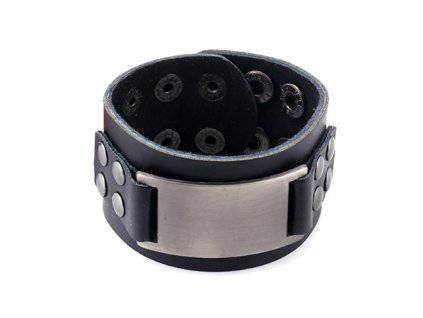 4750 pansky kozeny naramok metal