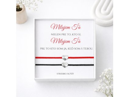 Milujem Ťa Valentínske darčeky naramky pre dvojicu