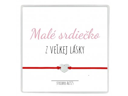 náramok strieborné srdce ochranný