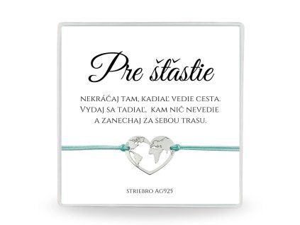 náramok pre šťastie srdce cestovateľa
