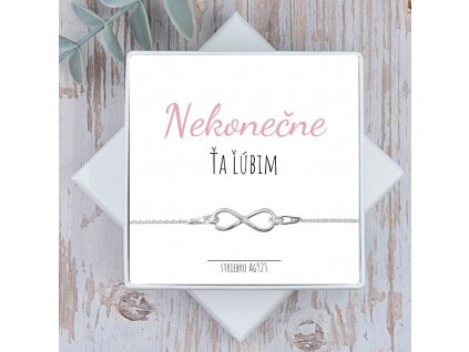 náramok nekonečno strieborný retiazkový
