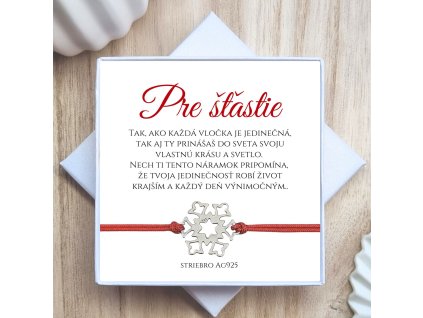 ochranný náramok pre šťastie snehová vločka