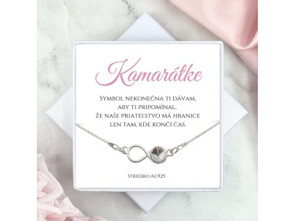 strieborná retiazka nekonečno pre kamarátku