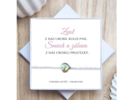 náramok so swarovski srdiečkom