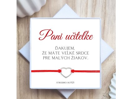 náramok pre učiteľku s citátom srdce 2
