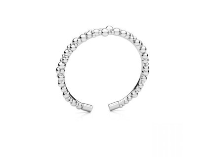 strieborný prsteň nastaviteľný bublinky šampanského