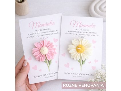 darček pre mamu kvetinova sviečka s venovaním 2