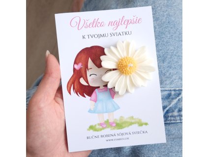 sojova sviečka kvietok k sviatku ku dnu matiek