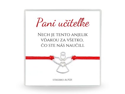 darček pre učiteľku náramok s anjelikom