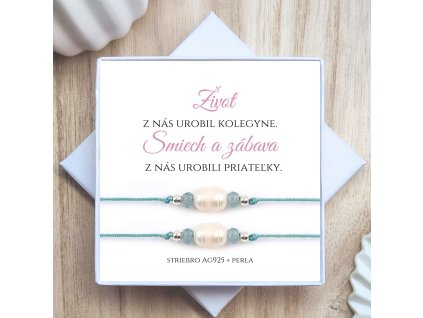 náramky bff s perlami