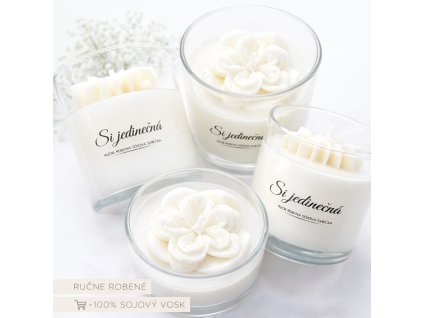 Ručne robené sójové sviečky