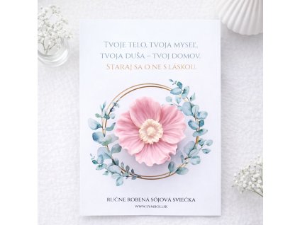 Ručne robená sviečka s citátom